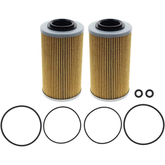 Carbhub 420956741 420956740 Oil Filter Sea Doo GTI GTS SE GTR GTX SC RXP RXT RXPX RXTX 4-Tec 130 185 215 255 260 HP Engine Motor Personal Watercraft Jet Boat with O-Ring Kit 2 Pieces