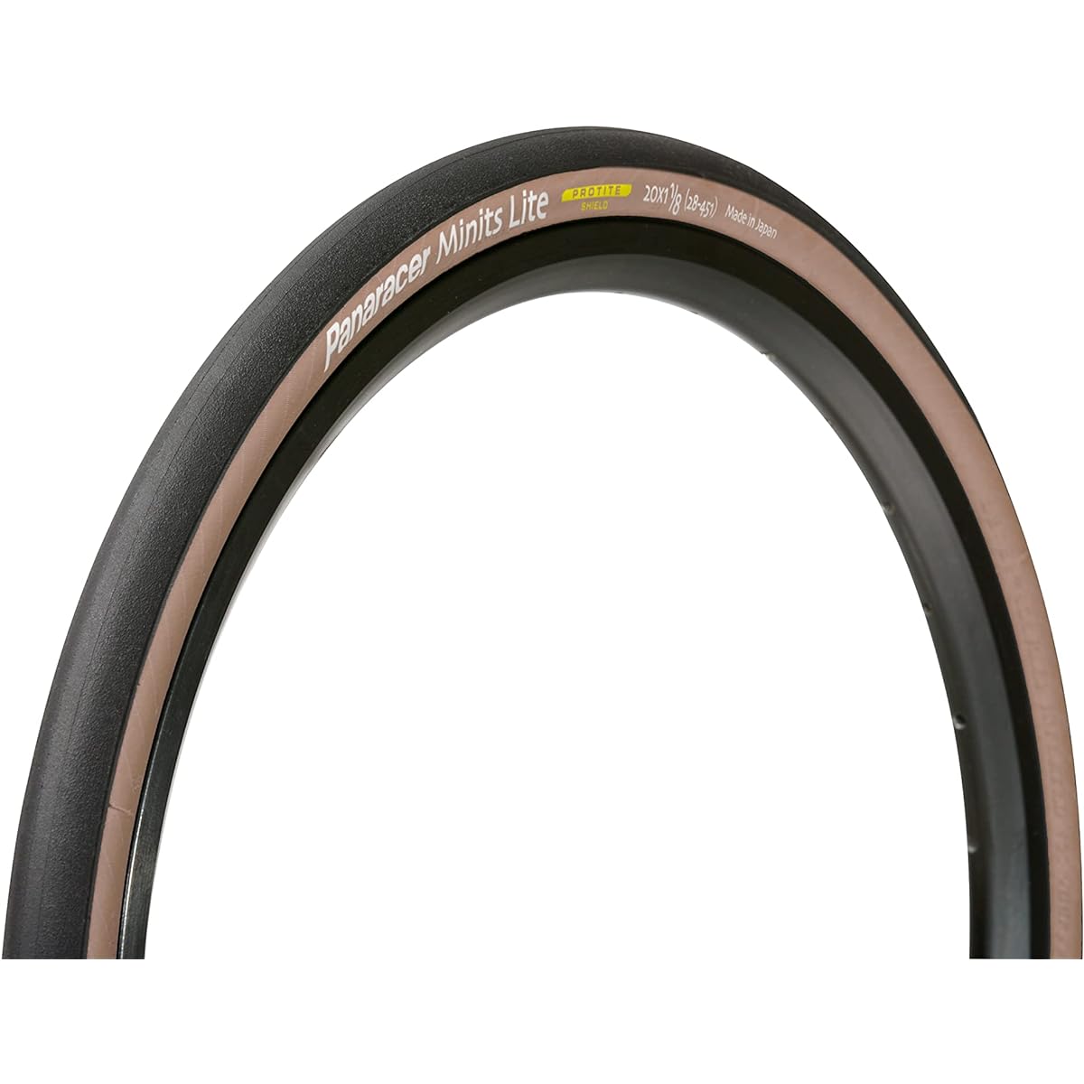 Panaracer Clincher Tire [20×1 1/8] MINI-Z Light F2081-AX-MNL4 Black/Skin Side (Small Wheel Folding Bicycle/City Riding/Commuting)