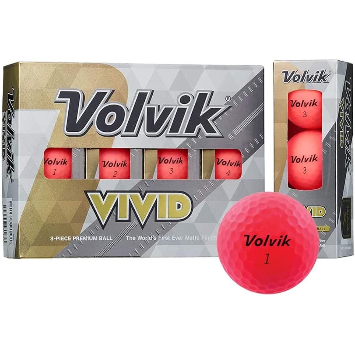 2022 Volvik Golf Ball VIVID 22 Pink