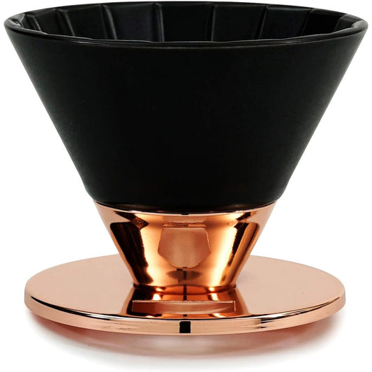 Coffee Dripper Matte Black [Saga Prefecture/Arita] [Beasty Coffee] A dripper with an impressive combination of metal