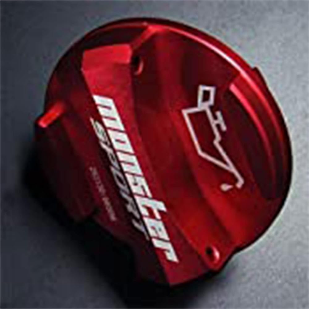 MONSTER SPORT Racing Oil Filler Cap One Touch Type Red Anodized R06A/K10C Turbo/K12B Dual Jet Specification/K12C Only 293130-9600M