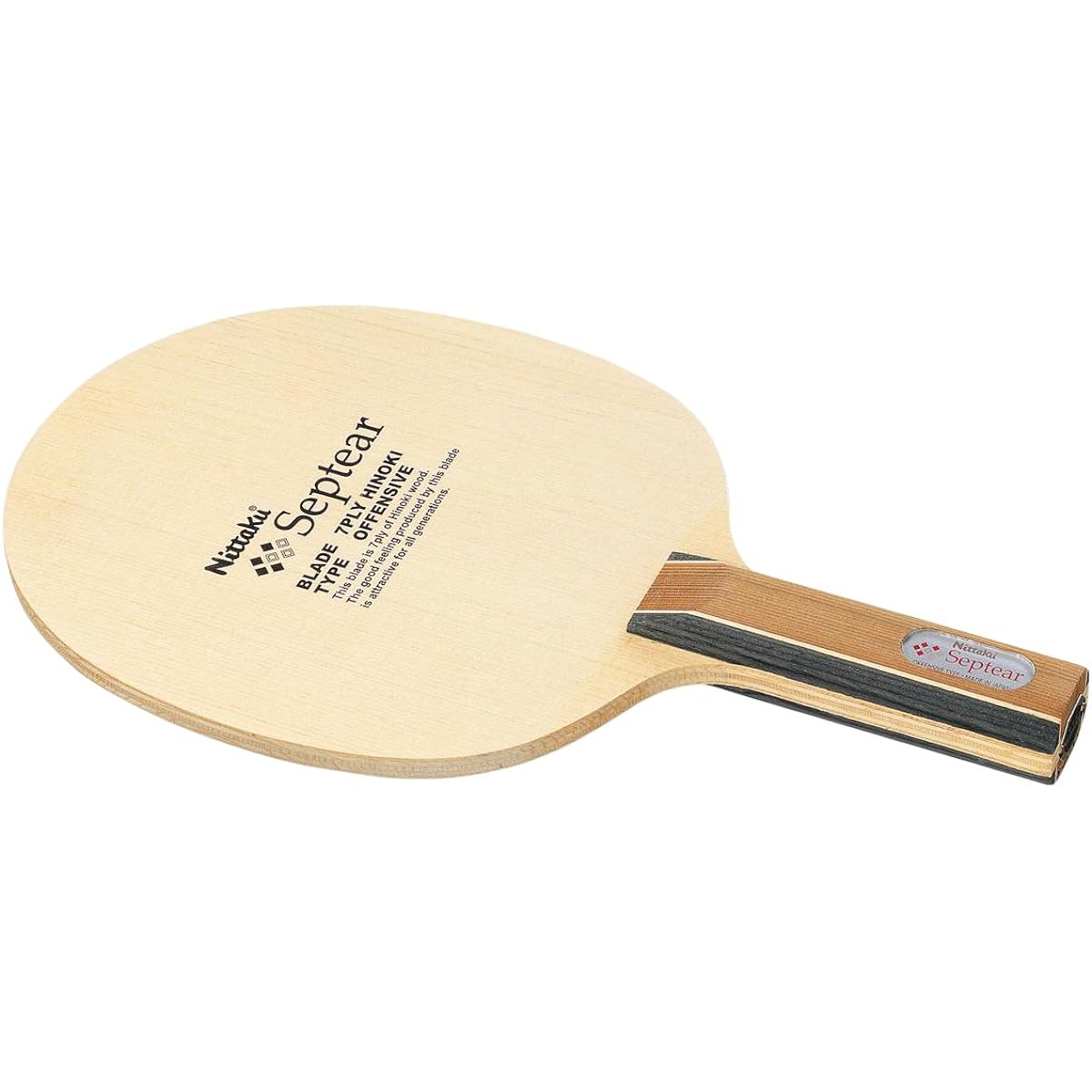 Nittaku Table Tennis Racket Septia Shakehand Attack 7 Pieces Plywood