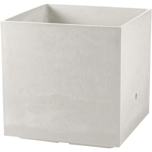 Richel Large Planter Ceramic Style White 45 x 45 x 45 cm Laviere WS Cube 45 Type with Bottom Water Supply Function 709002