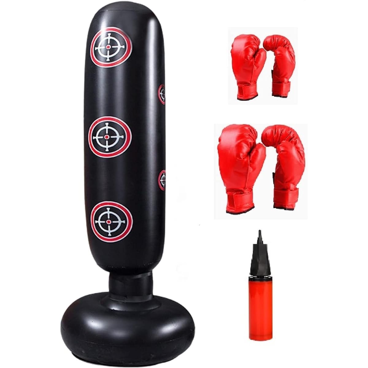 BM-STORE Sandbag Set, Boxing Set, Exercise, Boxing Practice for Children, Stress Relief, Lack of Exercise, Includes Air Pump, Punch Air, Adults, Children