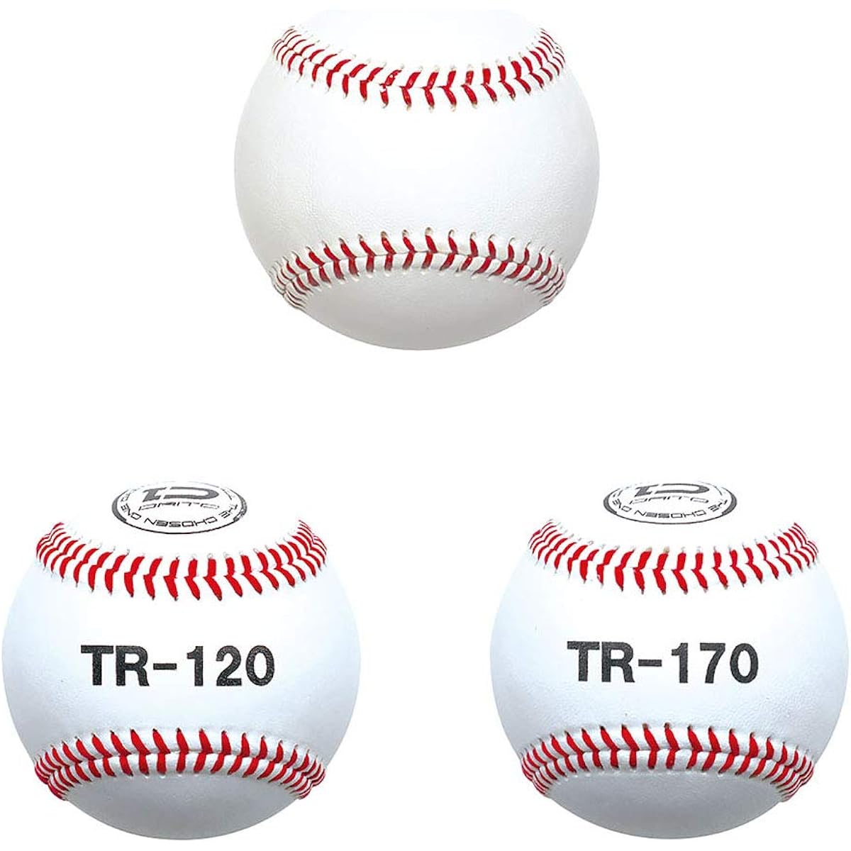 Daito Baseball Hard Training Ball Set of 3 Balls, Combination of Regular Ball and 20% Increase/Decrease Cowhide, Pitching Speed Up, Ball Speed Up Training