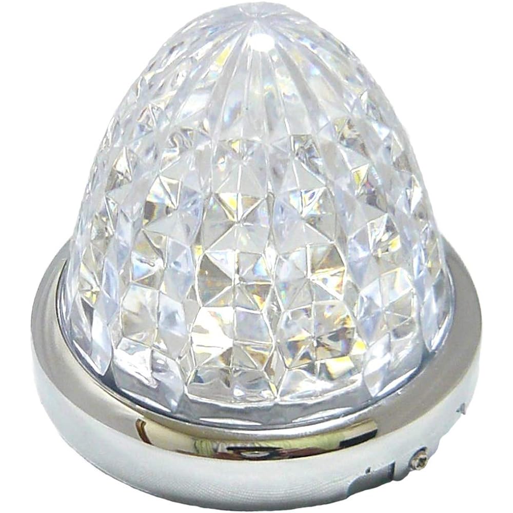 Customize 24V Truck LED Marker Lamp Side Marker 8-sided Crystal Cut Specification 16LED General Purpose Set of 10 Blue/Yellow/Red/White/Green Various Colors (Yellow Custom Color)