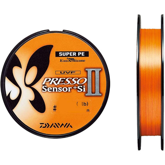 DAIWA PE Line UVF Presso Sensor 2+Si 0.15-0.4 150m Orange (with color marking)