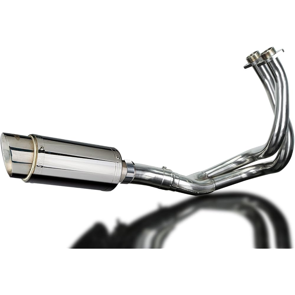 DELKEVIC Full Exhaust Stainless Lace Muffler KAWASAKI NINJA 650 2017-2018 Down Pipe Muffler COM02BW