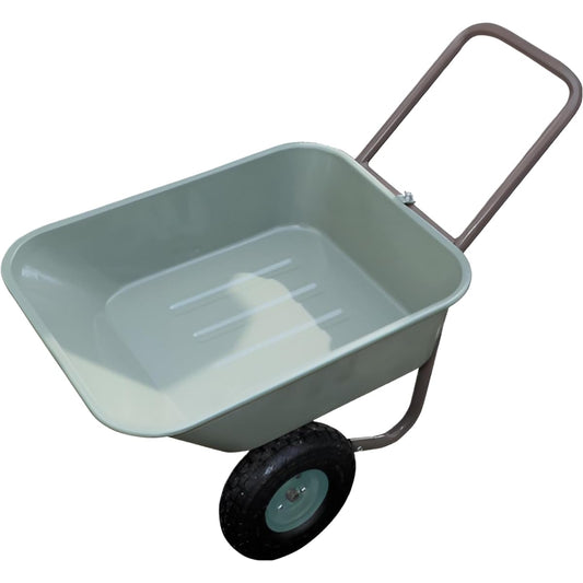 Living Out Garden 2-Wheeler No-Puncture Tire Model, Green Size: Width 21.1 x Depth 38.6 x Height 24.8 inches (53.5 x 98 x 63 cm), Weight: Approx. 19.2 lbs (9 kg), Capacity: 17.7 gal (53 L), Load