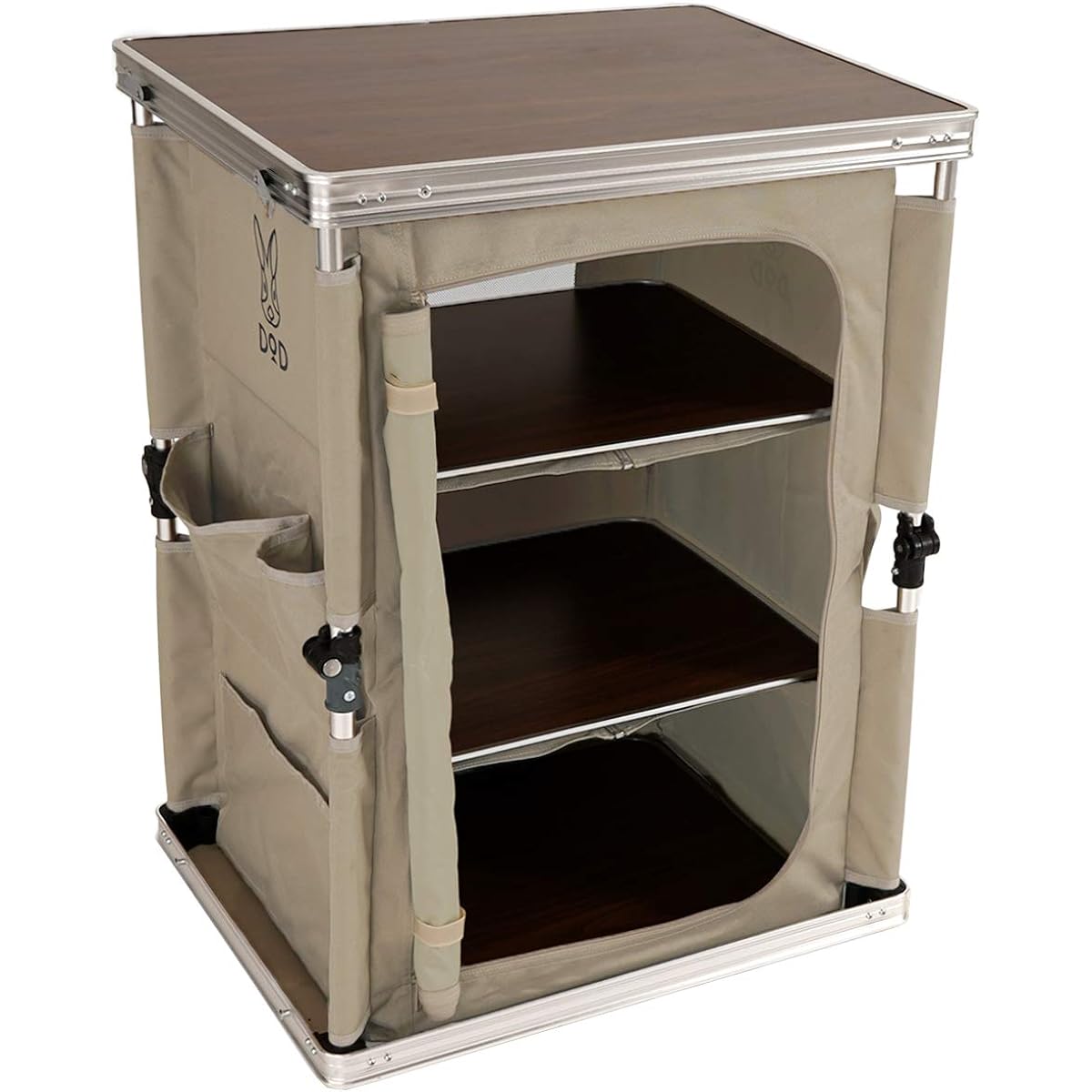 DOD Multi-Kitchen Table Shelf is completed just by pulling it up Locking mechanism that does not wobble TB1-38-TN Tan