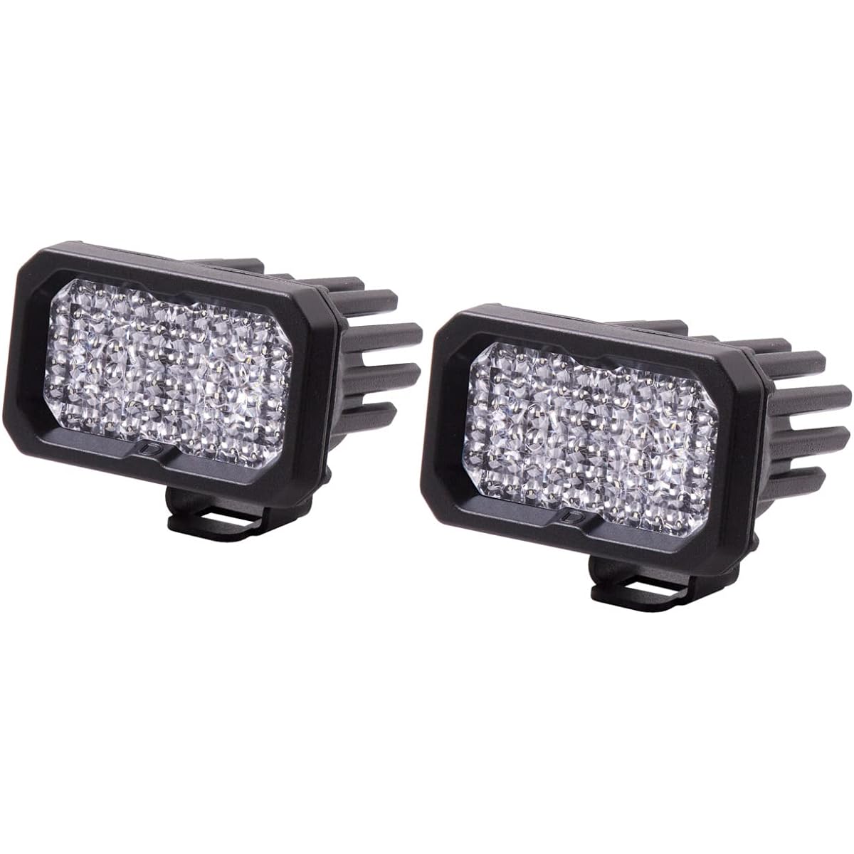 DIODE DYNAMICS Stage Series 2 inch SAE/DOT White Sport Standard LED Pod (Pair) Flood Red Backlight