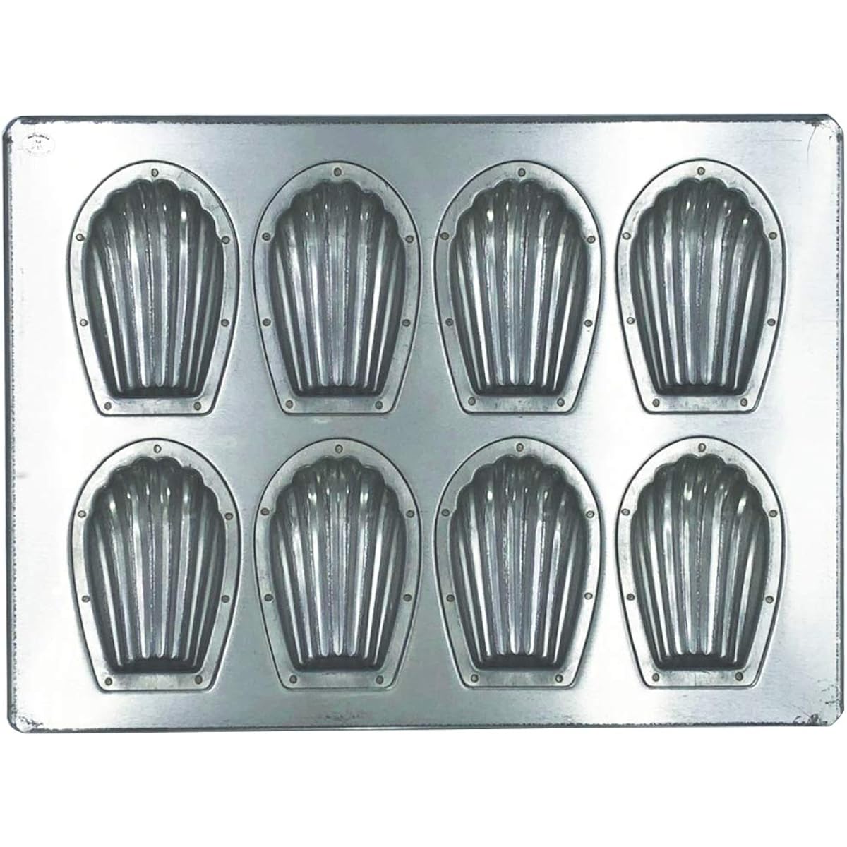 Matsunaga Silicone Processed Silver Madeleine Top Plate 8P MS15