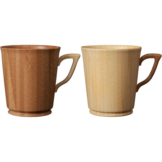 RIVERET Mug L/L 280ml Pair Set Dishwasher Safe White/Brown RV-201LWLB