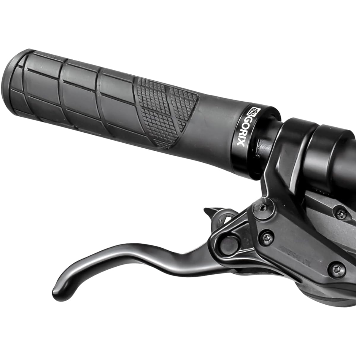 GORIX Bicycle Grip, Cylindrical, Round Handle Grip, Lock-on, Shock Absorption, Anti-Slip, Bicycle Grip, Grip Replacement, Black [Cross Bike, Mountain Bike, Electric Bicycle, Mini Velo and Other Bicycles] (GQG11)