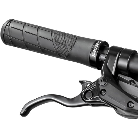 GORIX Bicycle Grip, Cylindrical, Round Handle Grip, Lock-on, Shock Absorption, Anti-Slip, Bicycle Grip, Grip Replacement, Black [Cross Bike, Mountain Bike, Electric Bicycle, Mini Velo and Other Bicycles] (GQG11)