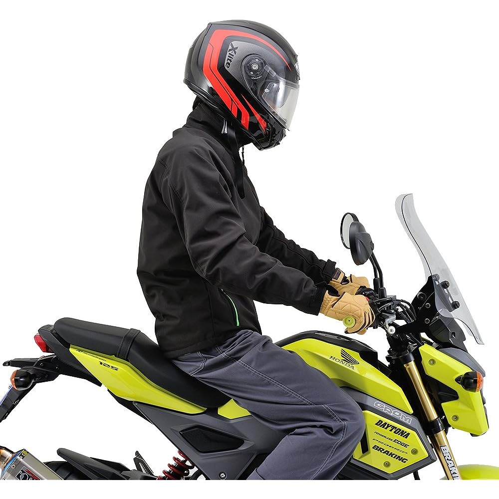 Daytona Motorcycle Screen with Clamp Bar for Grom (16-19) Windshield RS Series Long Clear 95357