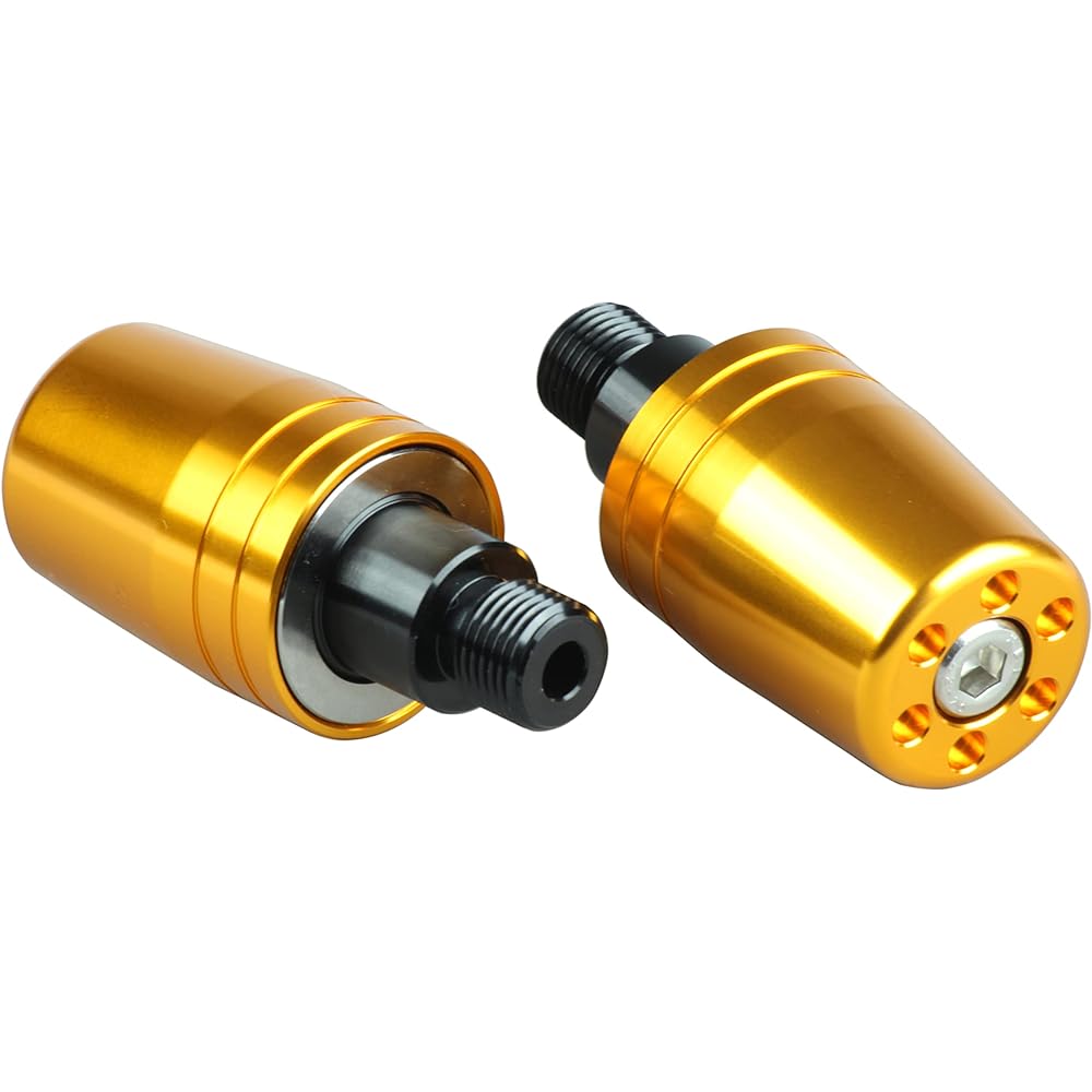 POSH Motorcycle Supplies Handlebar End Ultra Heavy Bar End M16 Type for Yamaha Genuine Handlebar MT-09 | MT-07 etc. Gold 031779-04-10