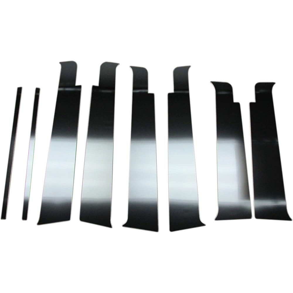BRIGHTZ bB QNC 20 Series QNC20 QNC21 QNC25 Super Mirror Stainless Steel Chrome Plated Black Pillar Panel Visor Useful 8PC [PIL-BLA-008] 6075