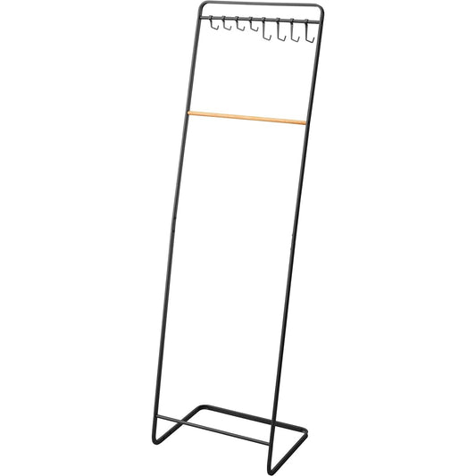 Yamazaki Jitsugyo Hat Storage Coat Hanger with Hook Black Approx. W50 x D42 x H167cm Tower Hanger Rack with Hat Rack 6130