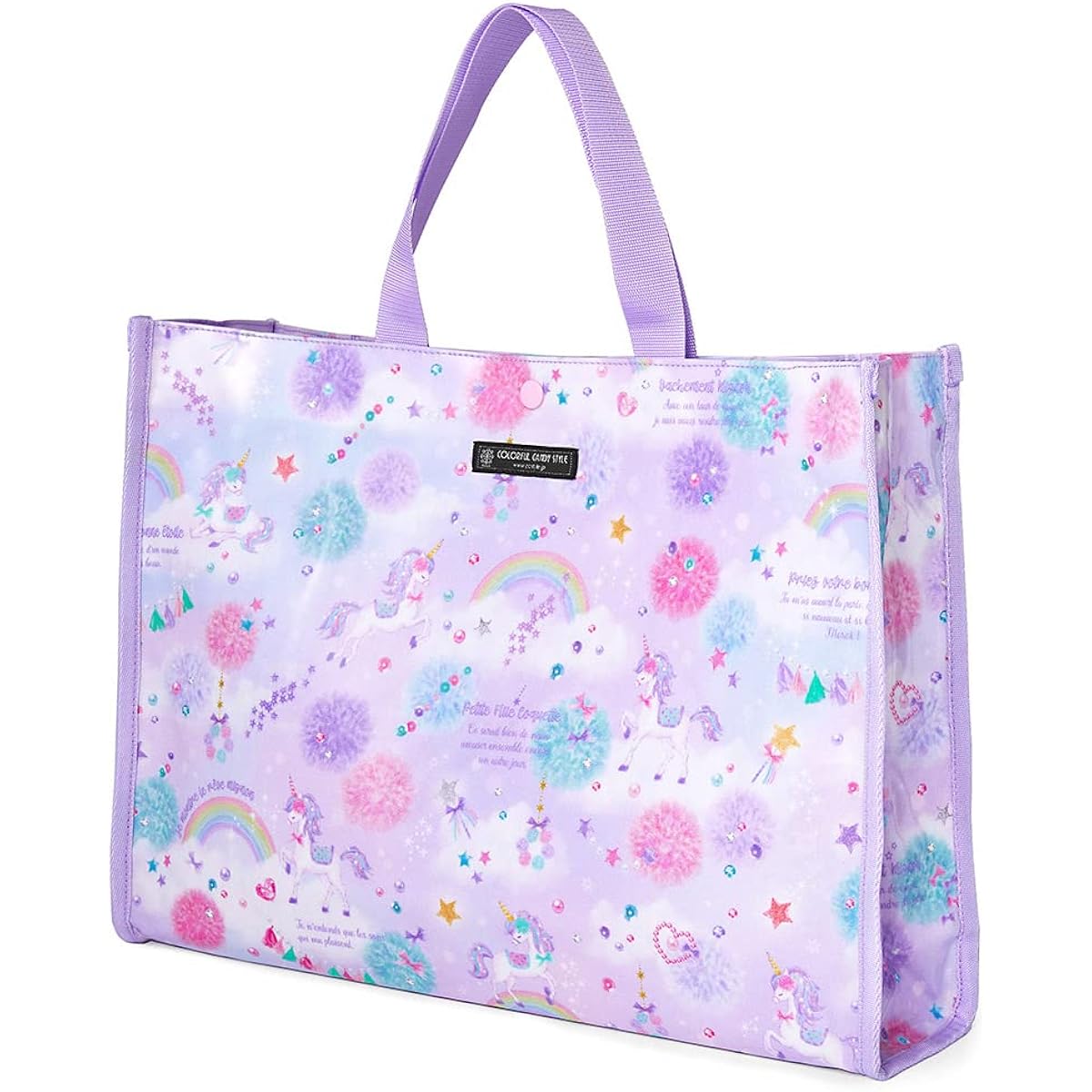 COLORFUL CANDY STYLE Pool Bag Girls Children Vinyl Waterproof Water Repellent Swimming Bag Unicorn Fantasy CGN0354800