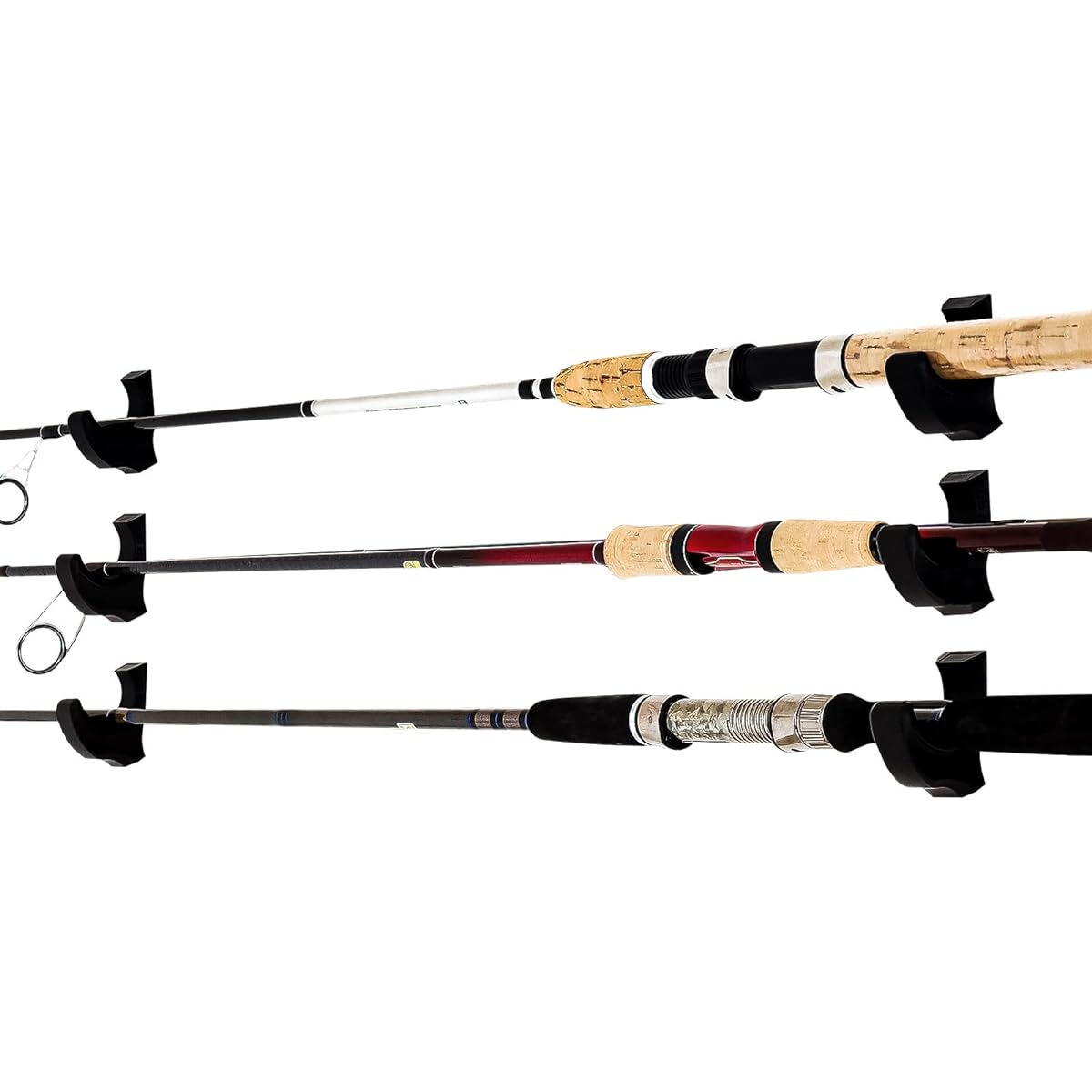 [DRESS] Wall Mounted Rod Stand 3 Set Black Connecting Rod Hanging Wall Stand Rod Holder Rod Stand Rod Stand Wall Beauty Rental Storage Fishing Tackle
