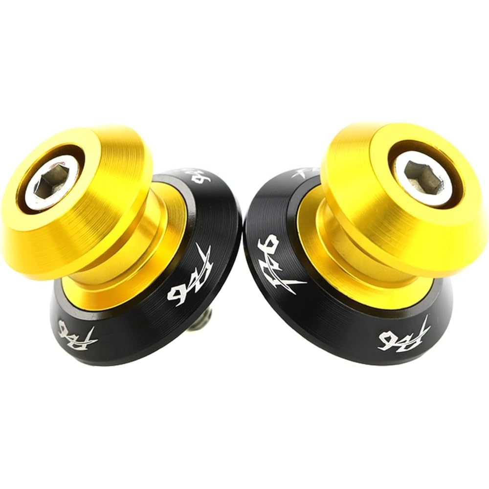 Stand Screw Slider Suitable for Yamaha FZ6 FZ-6FZ 6 2004 2005 2006 2007 2008 2009 2010 2011 2012 Swing Arm Slider Spool Holder Spool CNC Aluminum (Color: Gold)