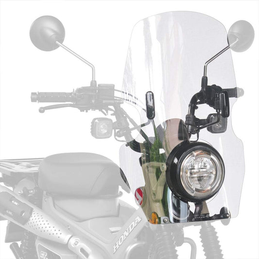 Asahi Windshield (AF ASAHI) Long Screen Polycarbonate Resin/Made in Japan CT125 Hunter Cub (2BJ-JA55/'20-) Clear CT-03L