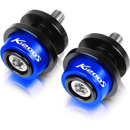 Stand Screw Slider Motorcycle 8mm Bracket Screw CNC Rocker Slider Spool Compatible with BMW K1200S 2004-2008 K1200R SPORT2006-2008 (Color: Blue)