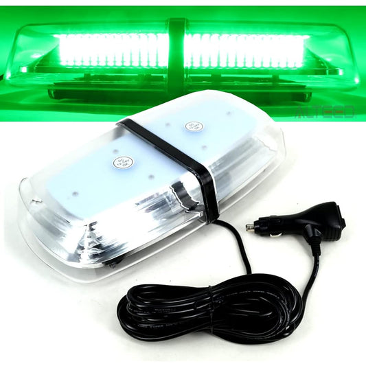 ALTEED LED Rotating Lamp, Green, High Brightness SMD5730 x 72 Routes, Reflective Mirror Body, Multiple Luminescent Visual Flashlight, 12 V 24 V, For Road Transportation Induction Vehicles