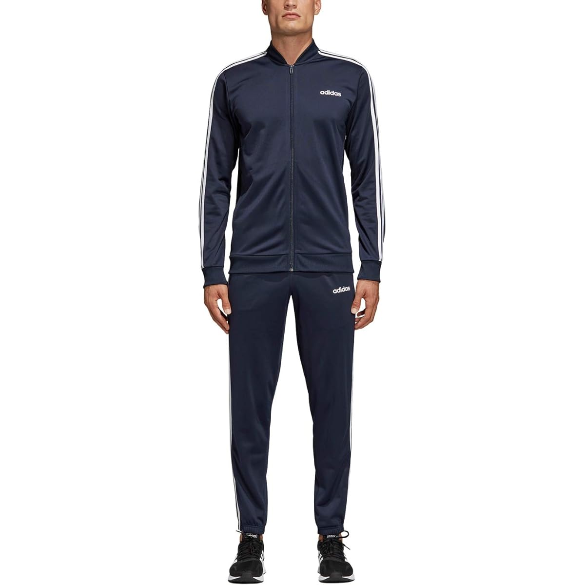 [Adidas] Top and Bottom Set Core 3 Stripes Tricot Tracksuit FRW20 Men's