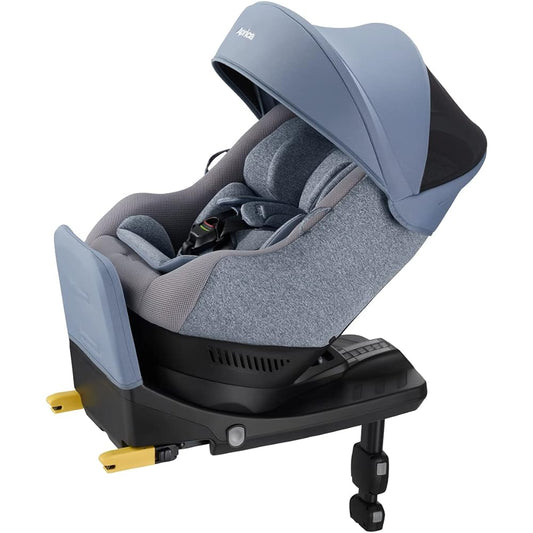 Aprica 2187085 Child Seat ISOFIX Fixed Kururilla Plus Light Rotatable from 0 months to 4 years old Compatible with R129 (Owl Navy)