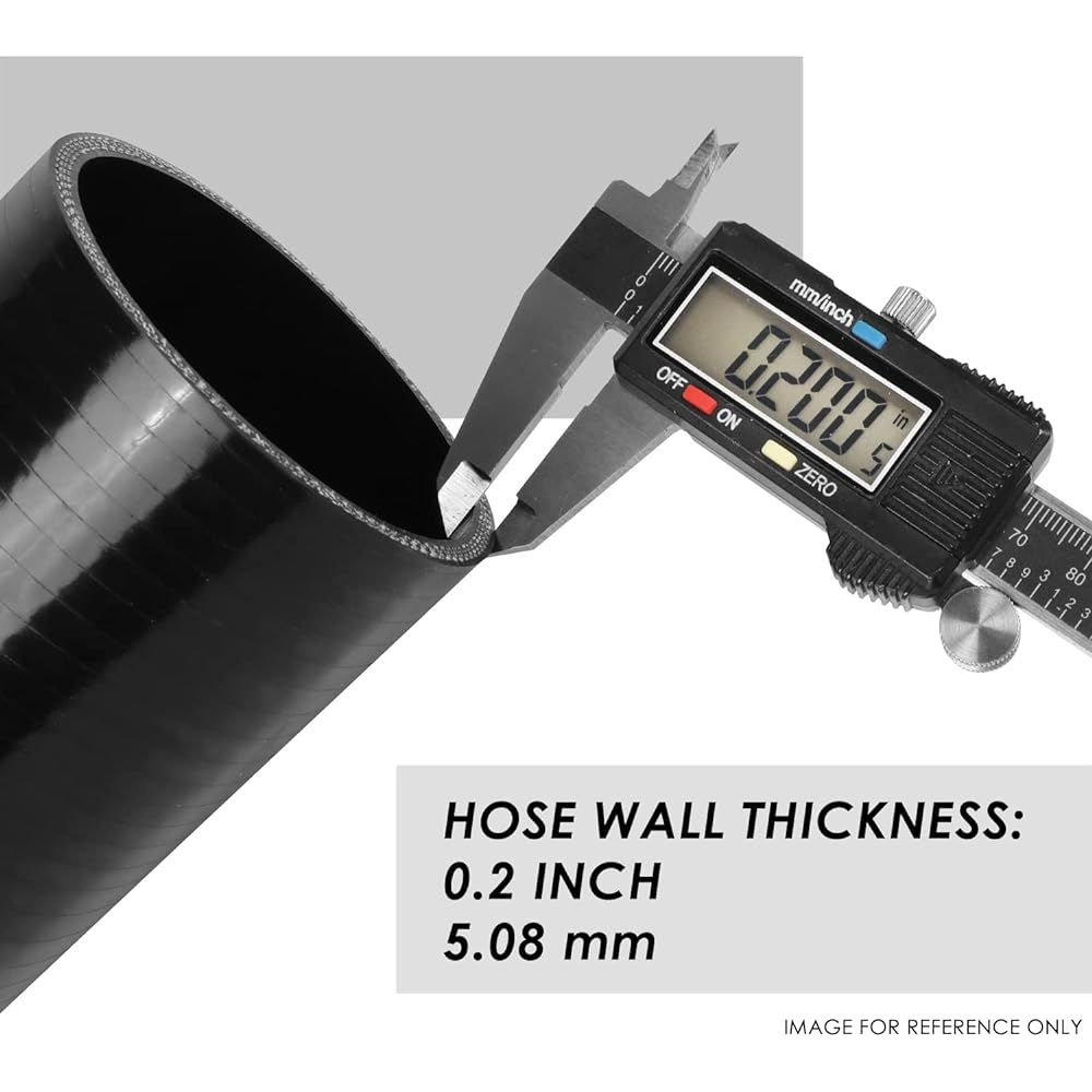 DNA MOTORING SH-1-125-90-BK 1.25 inches 90 degrees Elvo 3 layer Silicon Horse Turbo/Intake Piping for Intake Piping