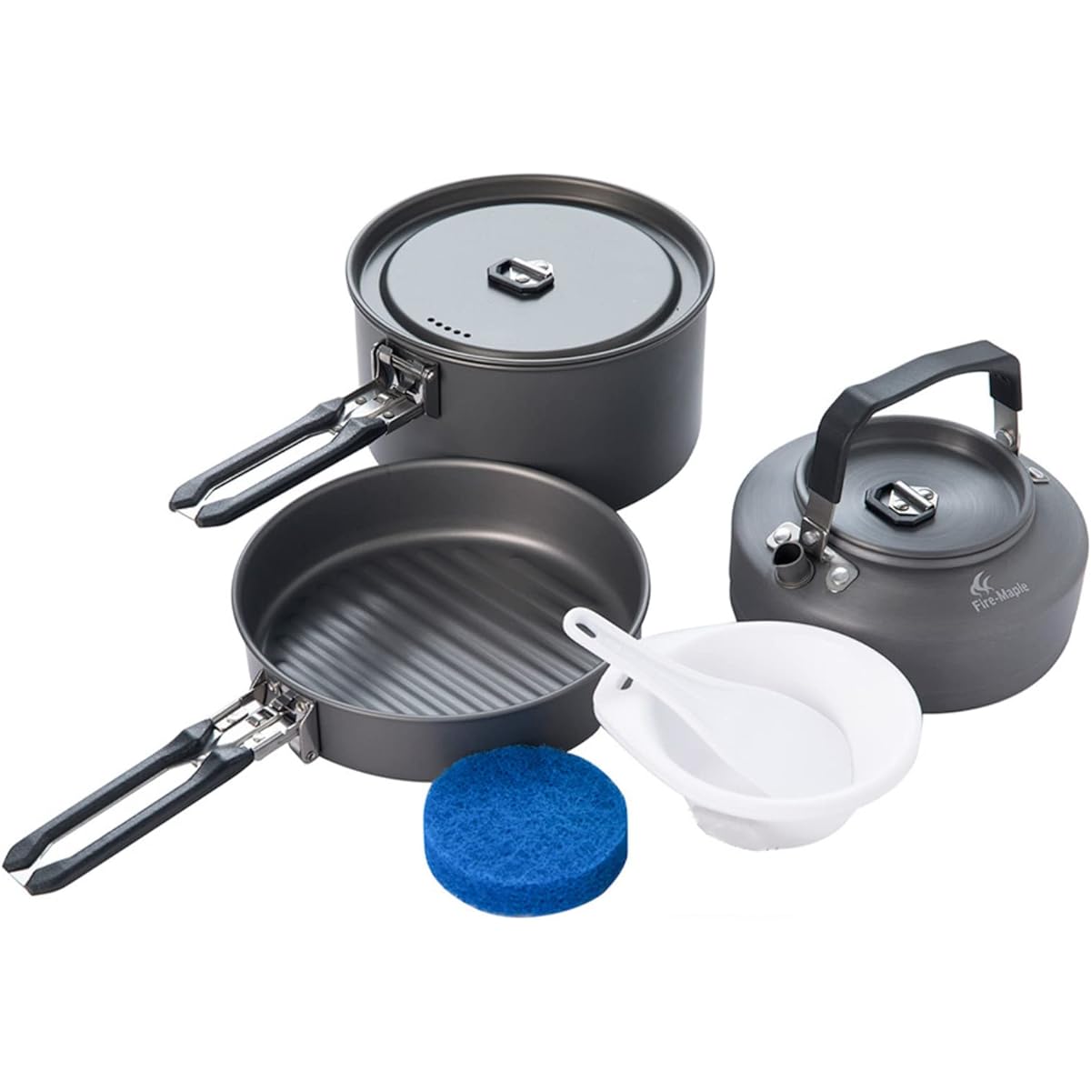 Fire-Maple FEAST2 BLACK Aluminum cooker/frying pan/kettle set for 2-3 people