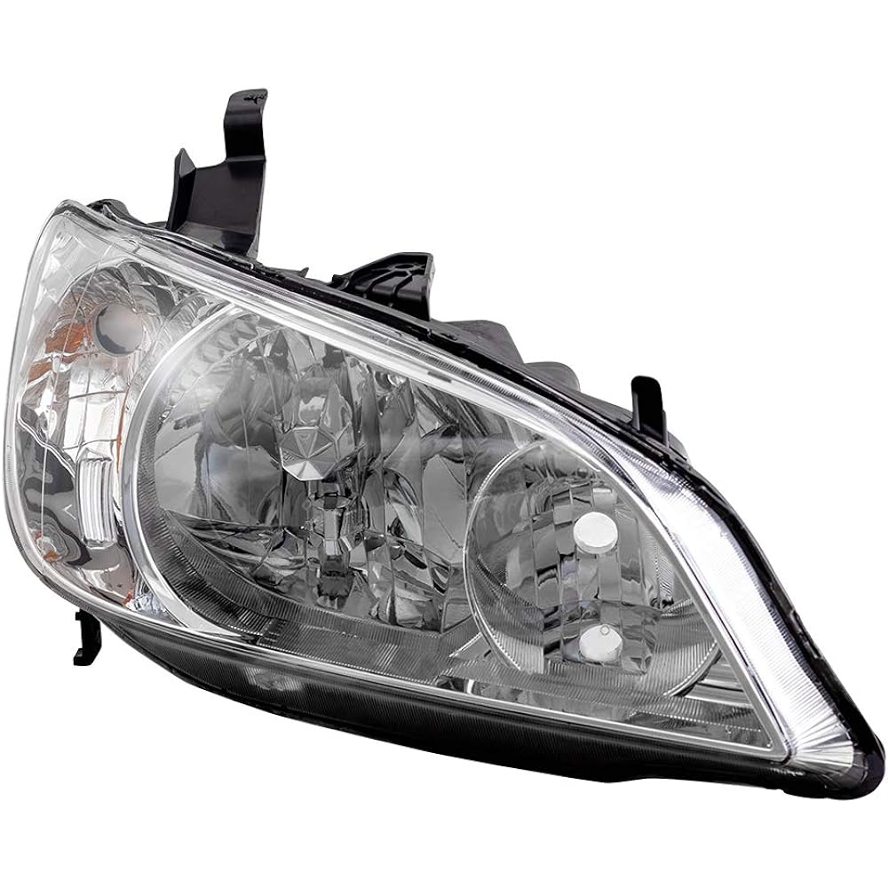 Compatible with aftermarket exchange driver and passenger seat halogen headlight headlamp 2004-2005 Civic 33151-S5A-A51 33101-S5A-A51