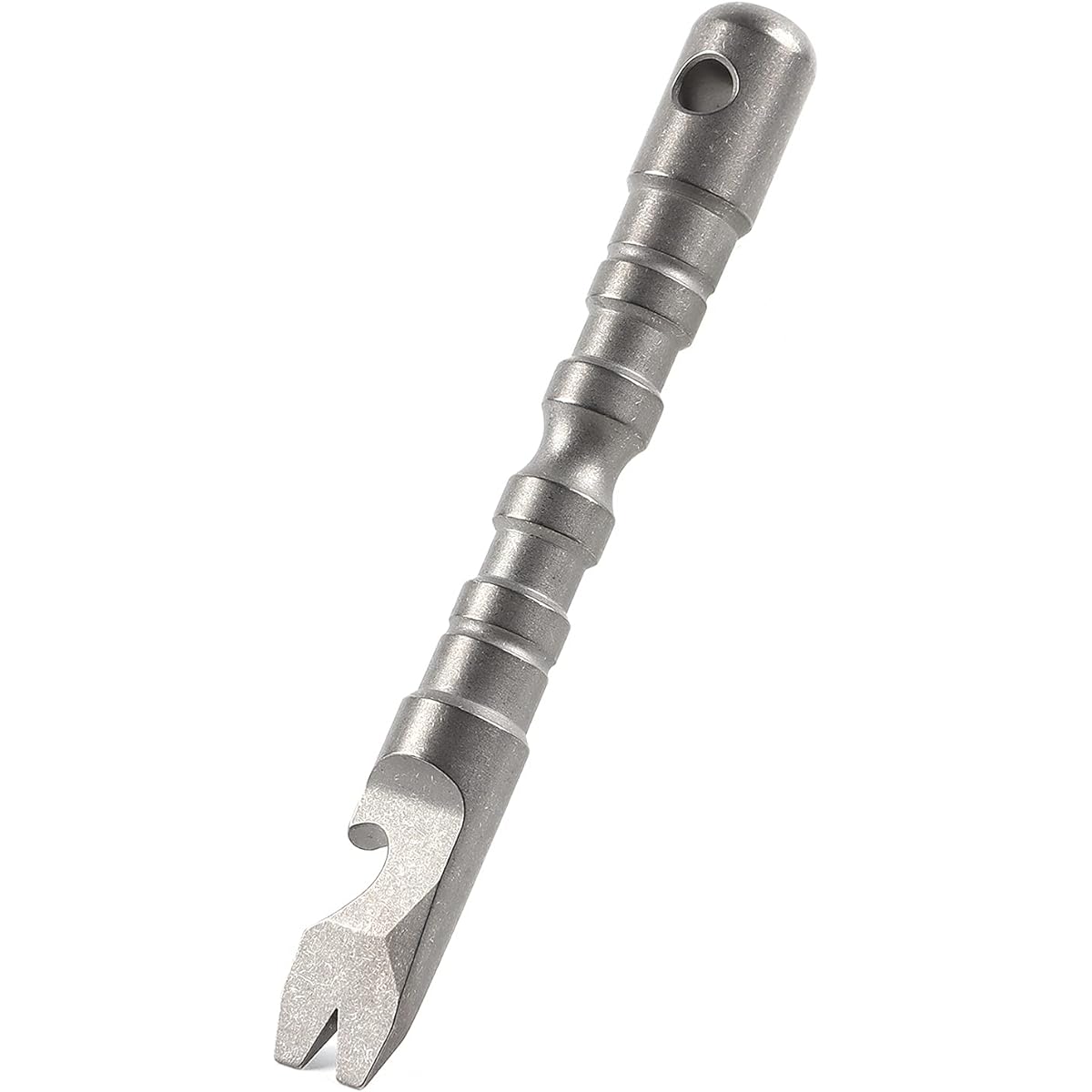 Hamans Titanium Alloy EDC Pry Bar with Bottle Opener Screwdriver Function Multi Tool (グレー)