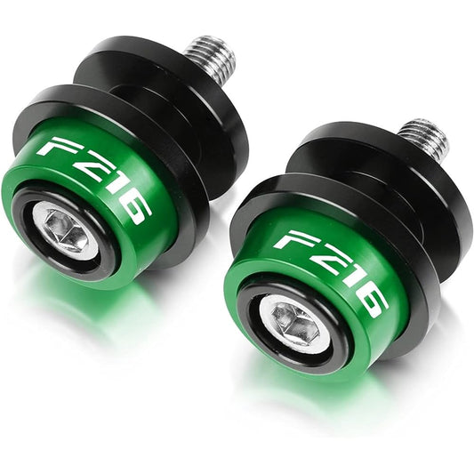 Stand Screw Slider Motorcycle Accessories CNC Stand Screw 6MM Swing Arm Slider Spool Applicable to YAMAHA FZ16 FZS16 FAZER16 Fazer16 2008-2021 2020 2019 2018 (Color: Green)