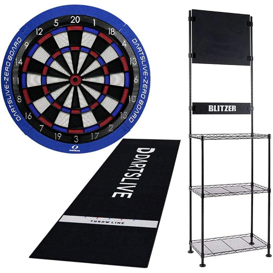 [Set product] DARTSLIVE-ZERO BOARD & BLITZER dart stand BSD21-BK & DARTSLIVE Home slow mat dart live home dart set soft dart board set dart board stand home dart set