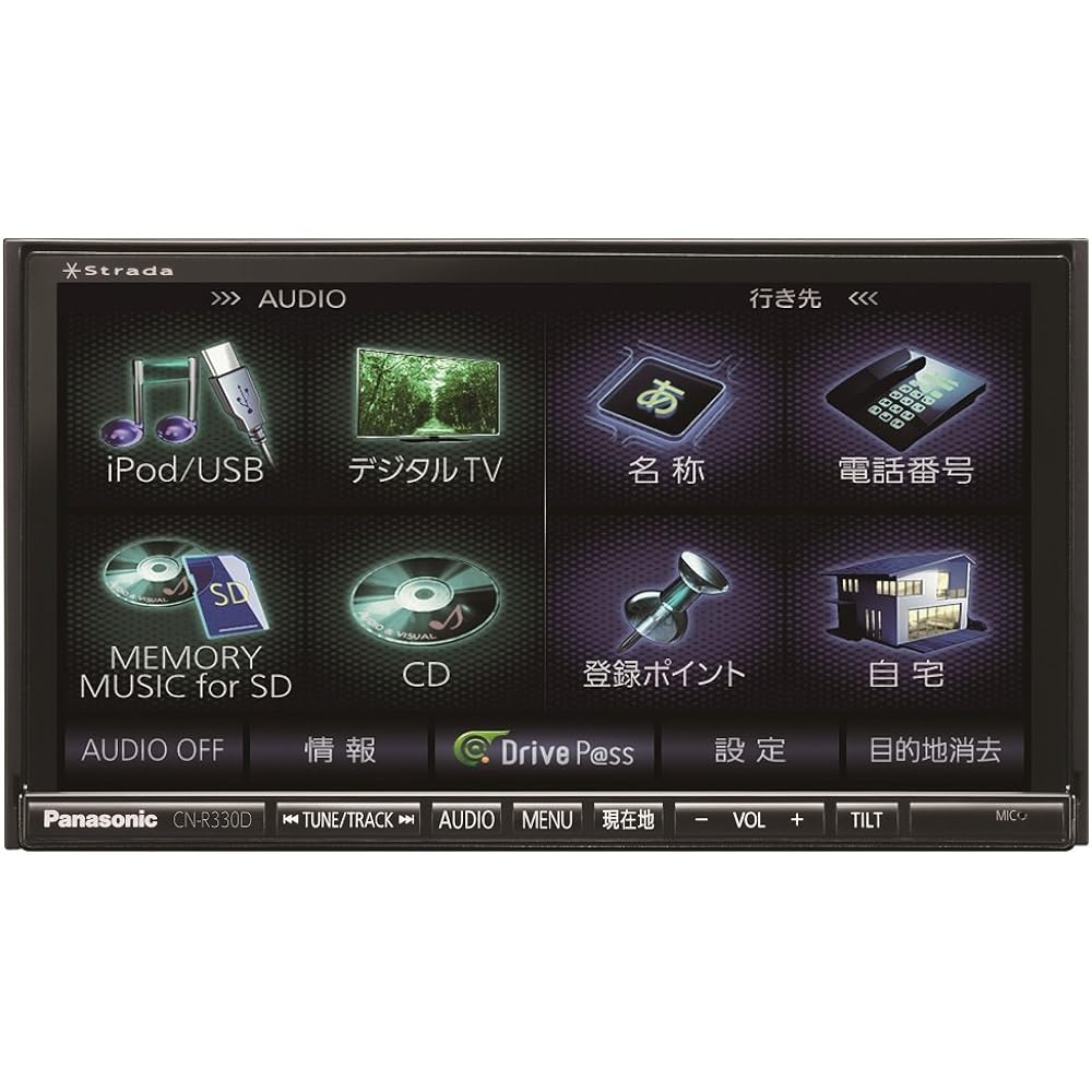 Panasonic Car Navigation Strada R Series 7 Type 180mm CN-R330D