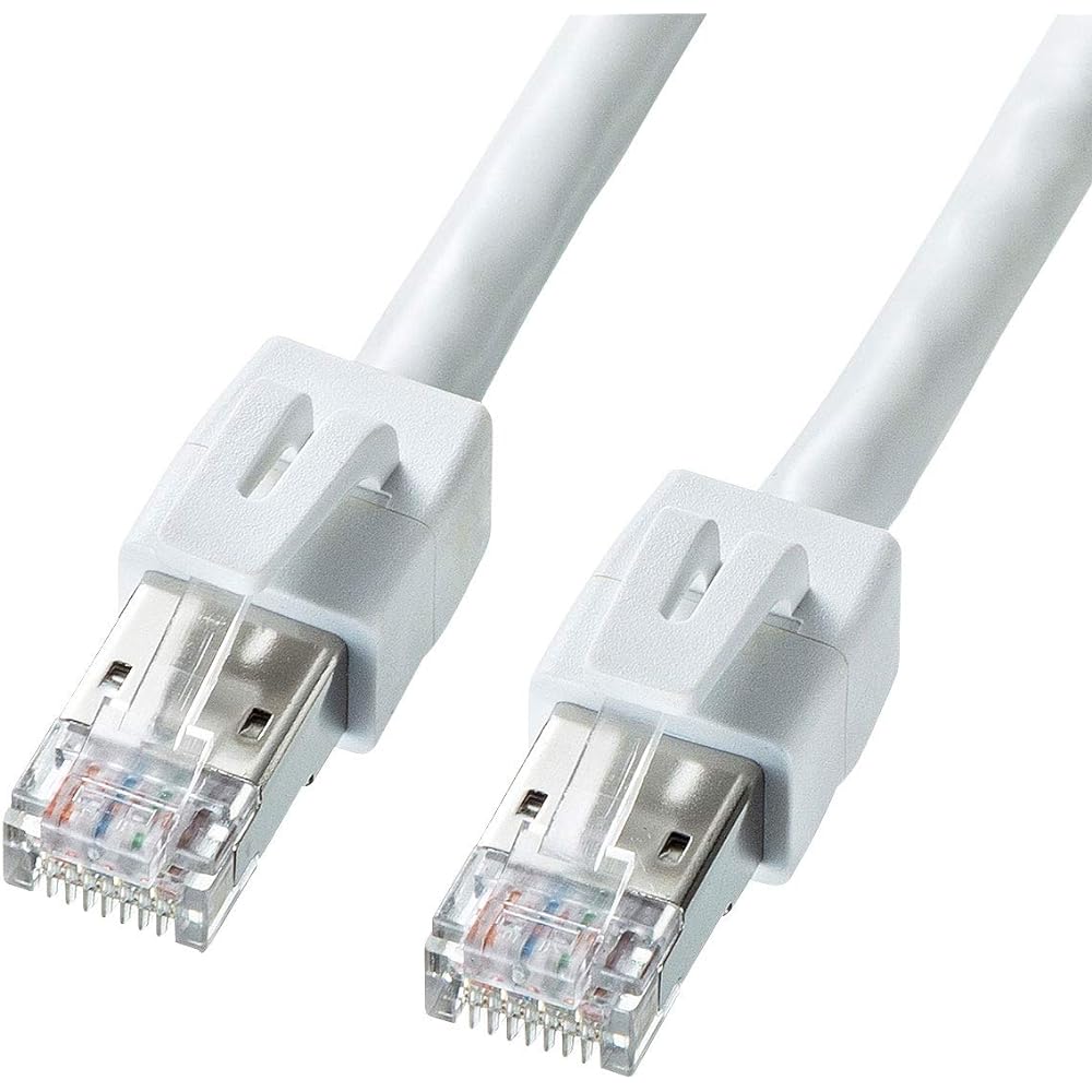 Sanwa Supply CAT6STP LAN Cable (30m) 1Gbps/250MHz RJ45 Anti-Claw Breaking White KB-STP6-30W