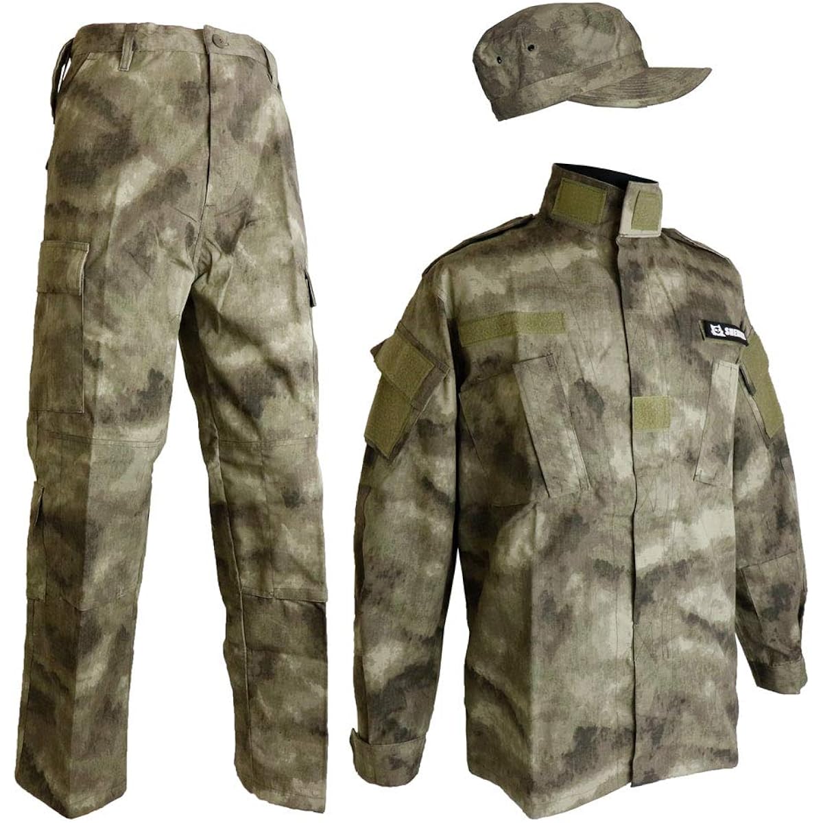 Camouflage clothing top and bottom/patrol cap set A-TACS AU US size L [waist around 96cm] bdu-au01-L