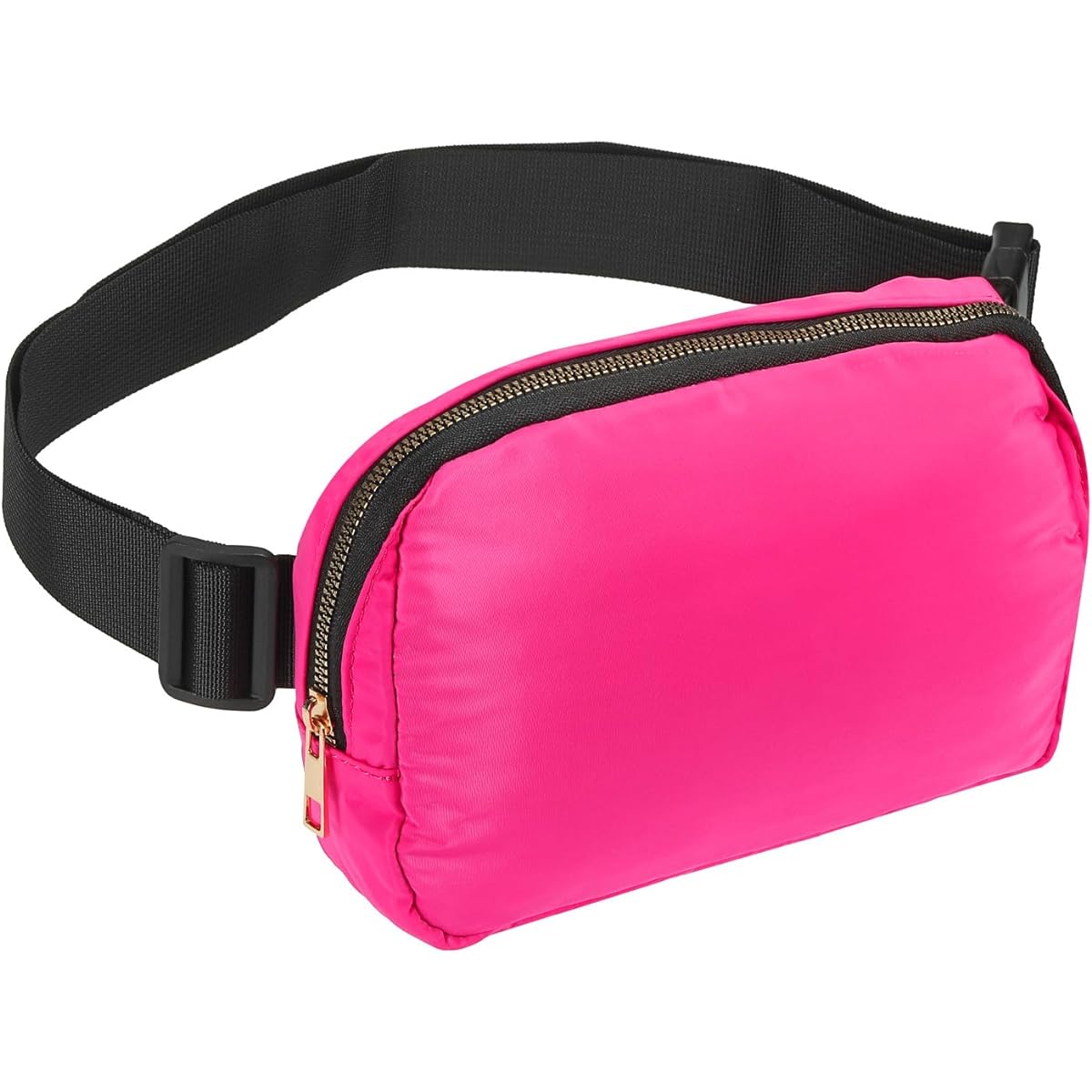 PATIKIL Fanny Pack Waterproof Belt Bag Men & Women Adjustable Crossbody Bag Waist Bag for Running Travel Workout Rose Red