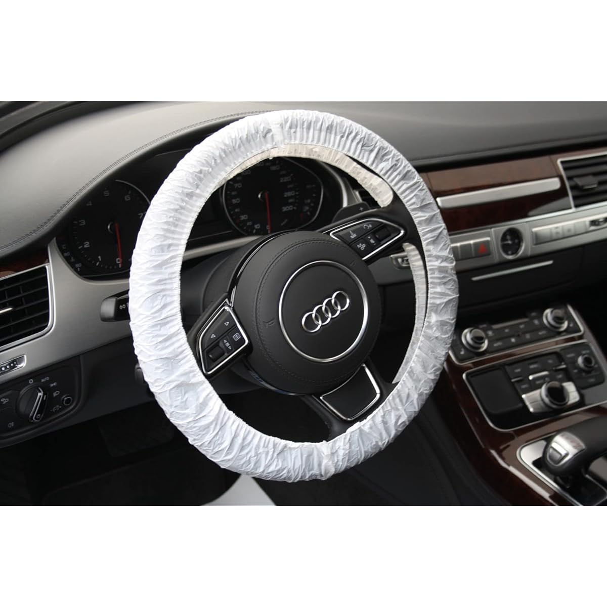 KS TOOLS Single-use steering wheel cover white pack of 250 500.8087