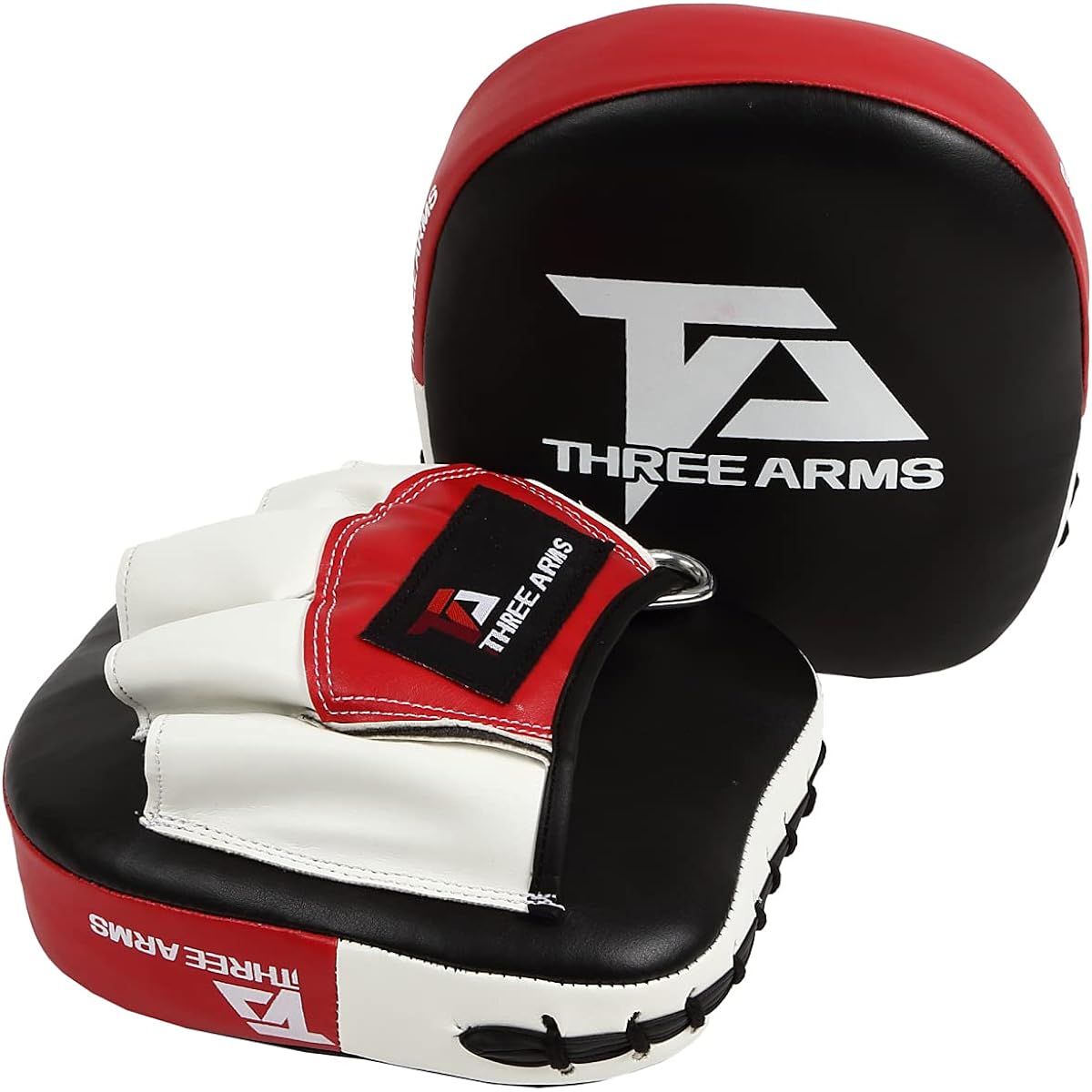 THREE ARMS Boxing TARGET Punching Mitt [Left and Right Set/One Size Fits Most/Tie Line Included] Karate Martial Arts MMA