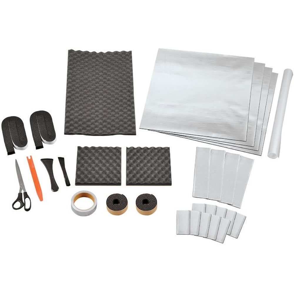 Amon Ongaku Keikaku Deadening Kit for 2 Doors 4801 Aluminum Tape and Long Scissors Included Model