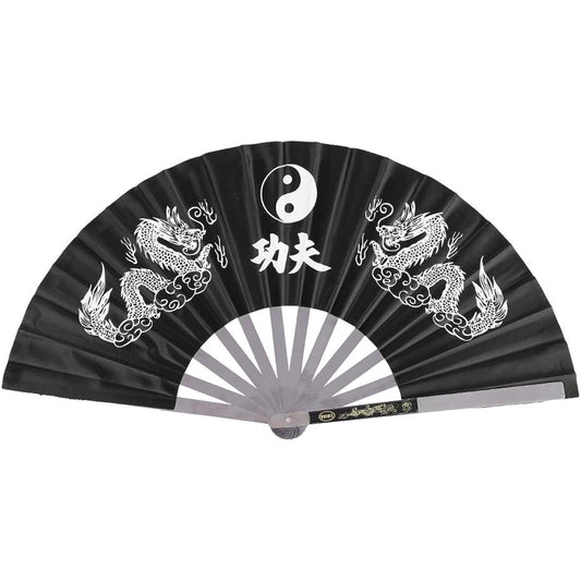 Tai Chi Fan, Chinese Fan, Chinese Style Kung Fu Fan, Tai Chi, Stainless Steel, Martial Arts, Dance, Lightweight, Durable, Foldable, For Tai Chi Training, Dance, Available in 3 Colors (Black)