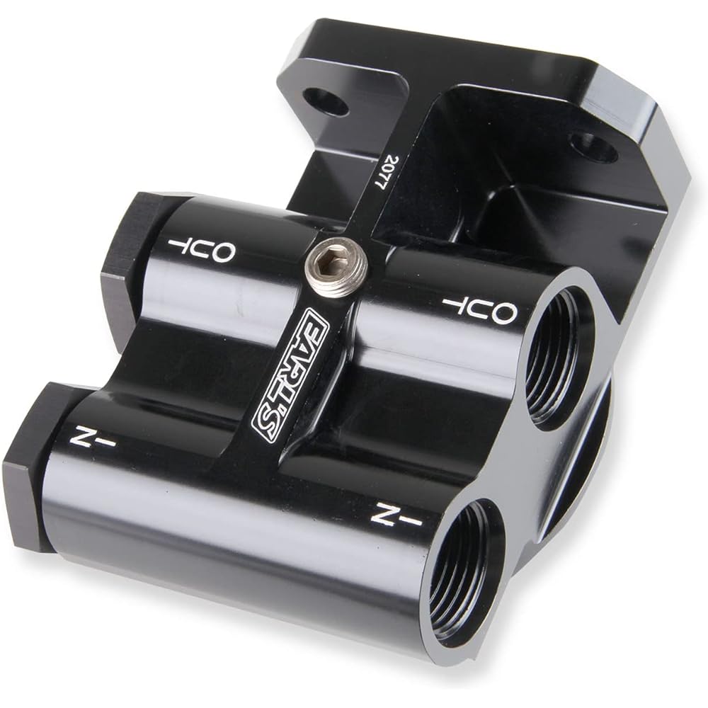 Earl's Performance 2077ERL Remote Filter Mount Black Alumite -10an O Ring Port Remote Filter Mount