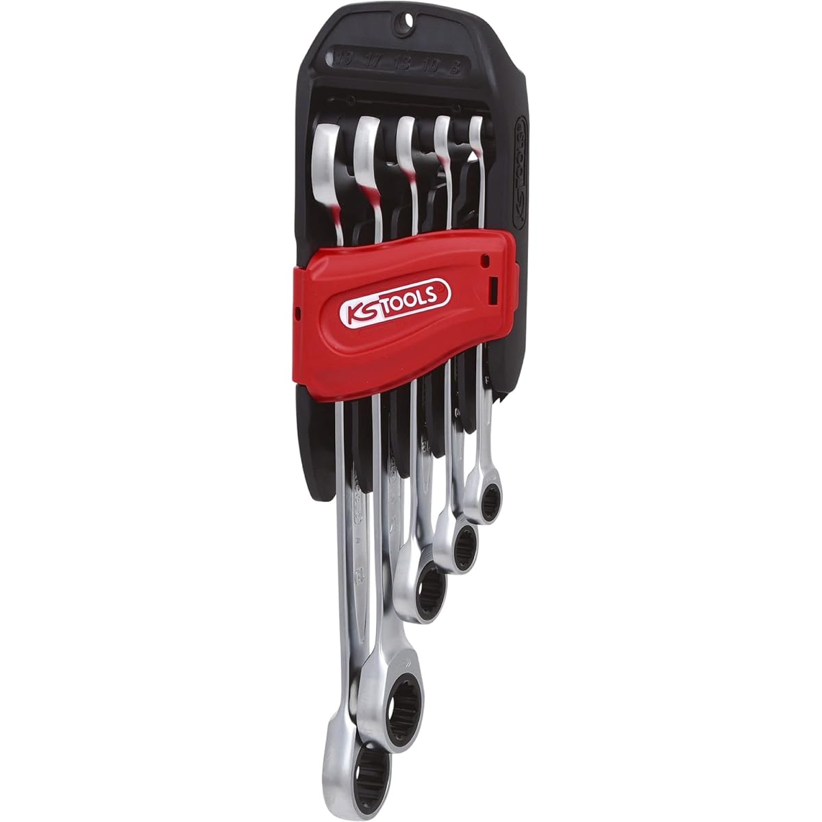 KS TOOLS Offset GEARplus Combination Ratcheting Spanner Set 5 pcs SW8-19mm GEARplus Combination ratcheting spanner set offset 5 pcs SW8-19mm 503.4255