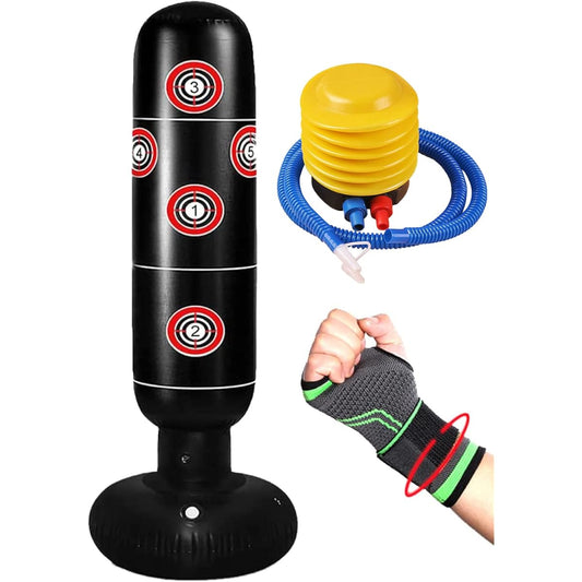 Sandbag for Home Use Sandbag Stand for Children Adults Pneumatic Stress Relief Sandbag for Home Use Martial Arts Sandbag for Home Use Training 160cm Bandage Included Japanese Instruction Manual Included