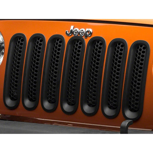 RED ROCK 4X4 Honeycomb Grill Insert Black Styling Glangler JK 2007-2018 Compatible