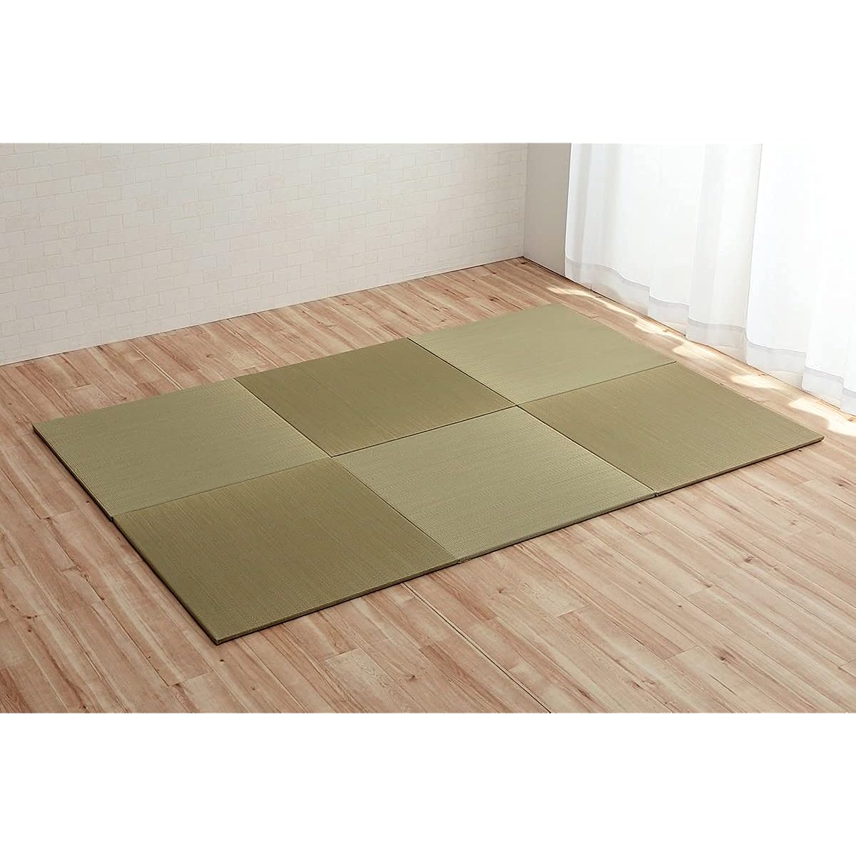 Ikehiko Igusa Tatami Unit Tatami System Tatami Plain Tatami Natural Deodorizing Rimless Easy to Clean Anti-Slip Back Convenient Storage Approx. 70 x 70 x 1.5 cm Set of 6 #8635130